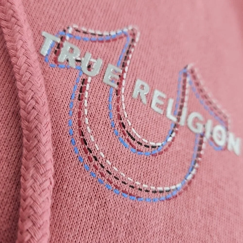 True Religion Full Zip‎ Fleece Hoodie Men's XL Brandied Apricot NEW Logo NWT